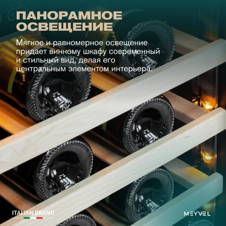 Винный шкаф Meyvel MV46PRO-KWT2 двухзонный под столешницу